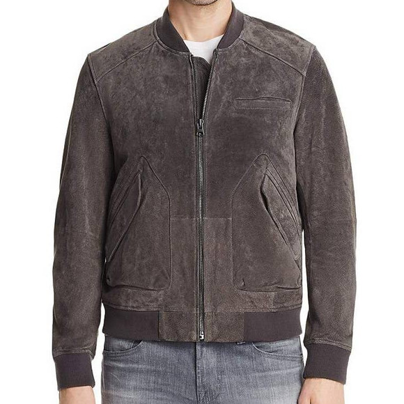 Blank NYC Men's Suede Bomber Jacket Size XL - Picture 1 of 13